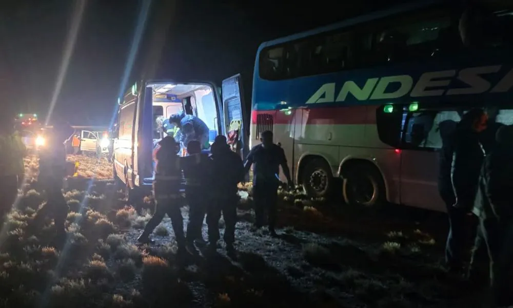 Rescate 8 ccidente fatal en la ruta 3 Foto JOSÉ SILVA LA OPINIÓN AUSTRAL