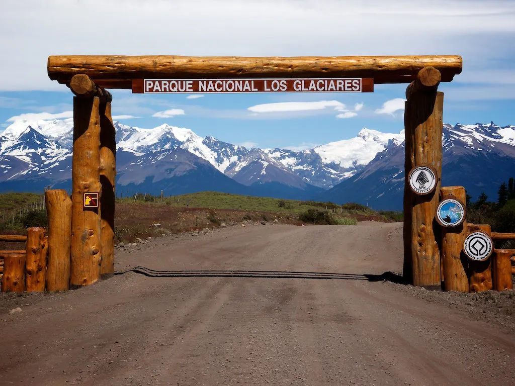Entrada al Parque Nacional Los Glaciares.