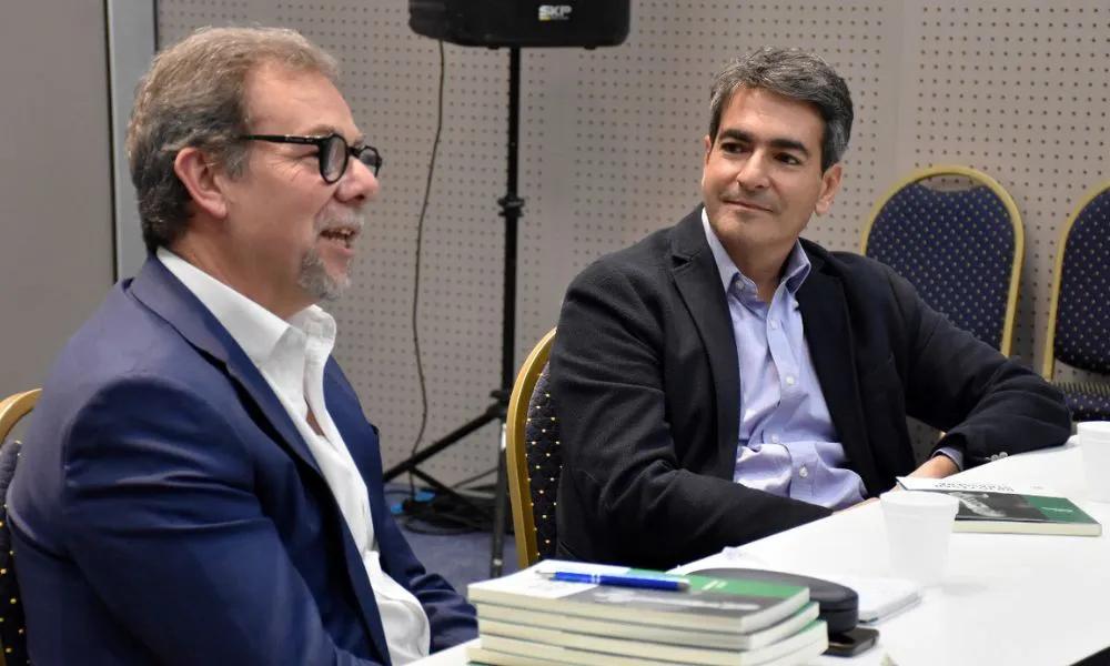 Jaime Rosemberg y Martín Berrade en la Feria del Libro de Trelew