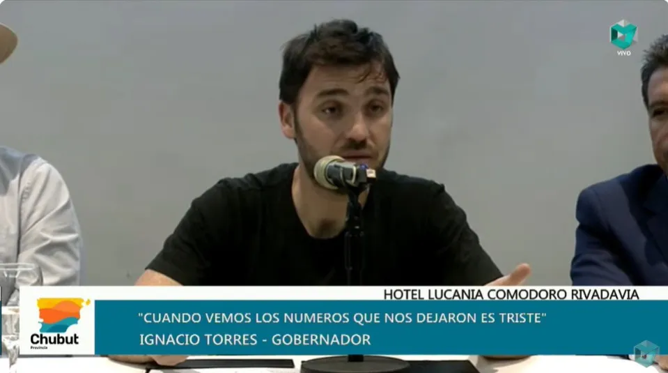 Ignacio Torres presentó las cuentas heredadas de la anterior gestión Captura de pantalla Canal 7 de Rawson