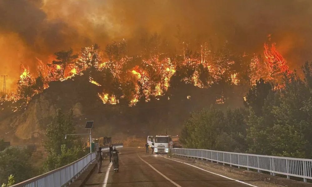 Incendios forestales arrasan el sur y oeste de Turquía. Foto: Cadena 3