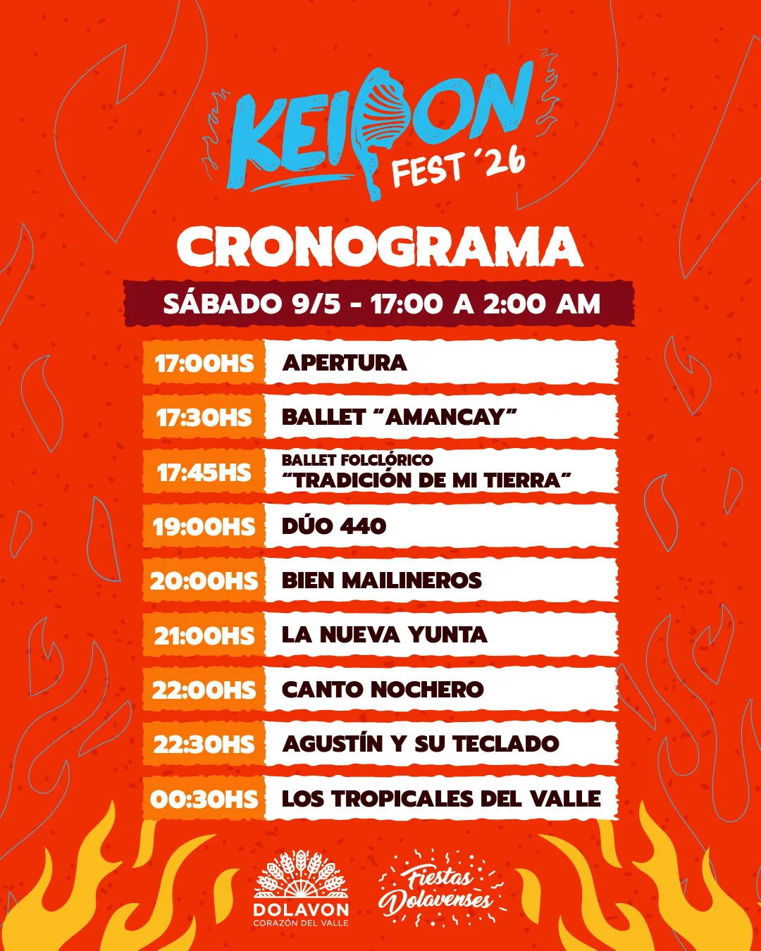 Keipon Fest cronograma sábado
