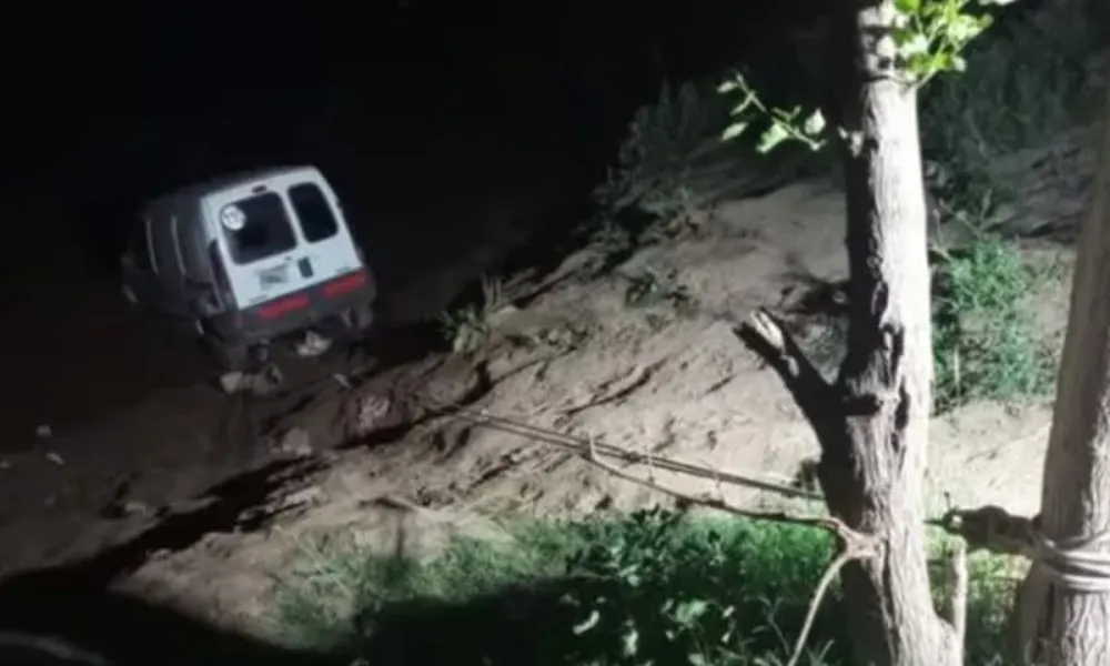 Desbarranco y embistio a un niño