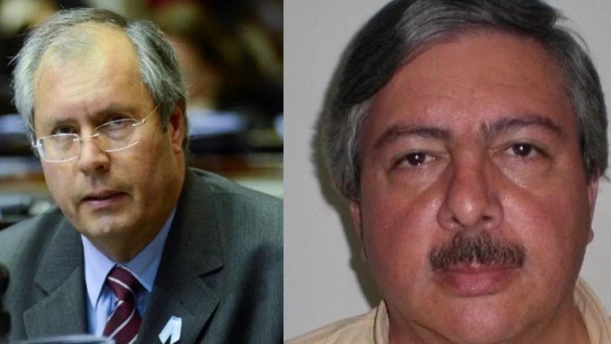 El diputado Héctor Olivares y el asesor Miguel Yadón (Clarín)