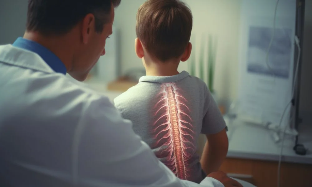 Escoliosis en niños. Imagen ilustrativa Magnific