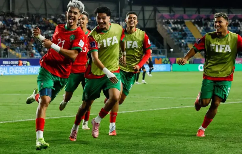 Marruecos superó 2-1 a Corea del Sur en los octavos del Mundial Sub 20