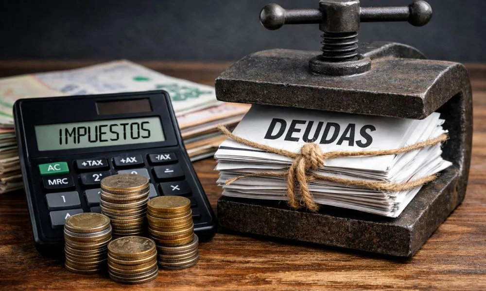 Presión tributaria. Imagen creada con IA generativa por #LA17