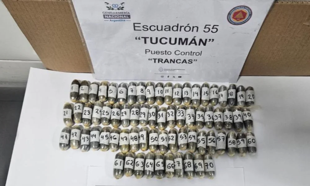 Llevaban cuatro kilos de cocaína en el estómago y terminaron internados en Tucumán