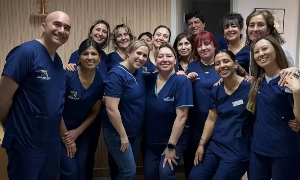 Profesionales del laboratorio del Hospital Trelew