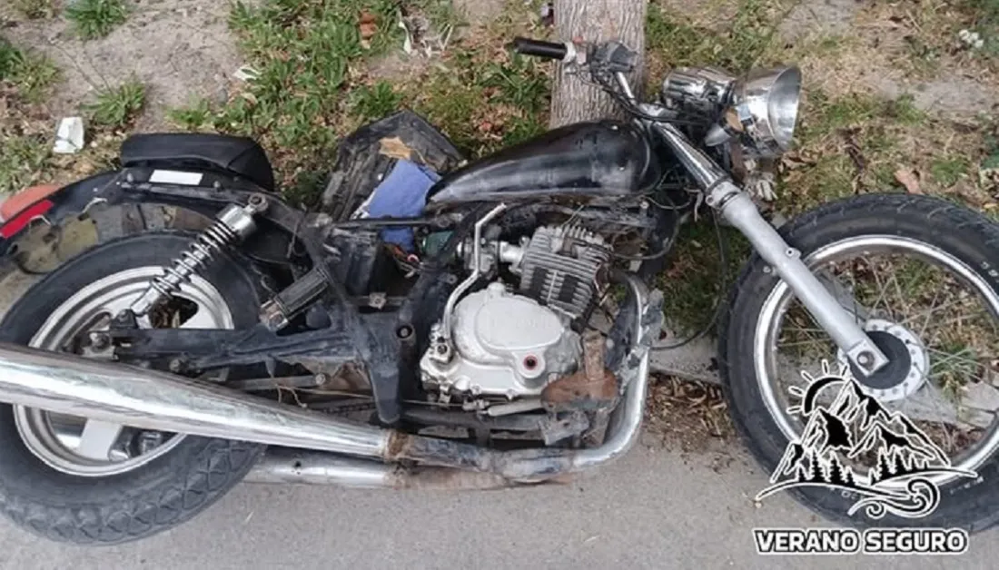 Moto robada por los jóvenes