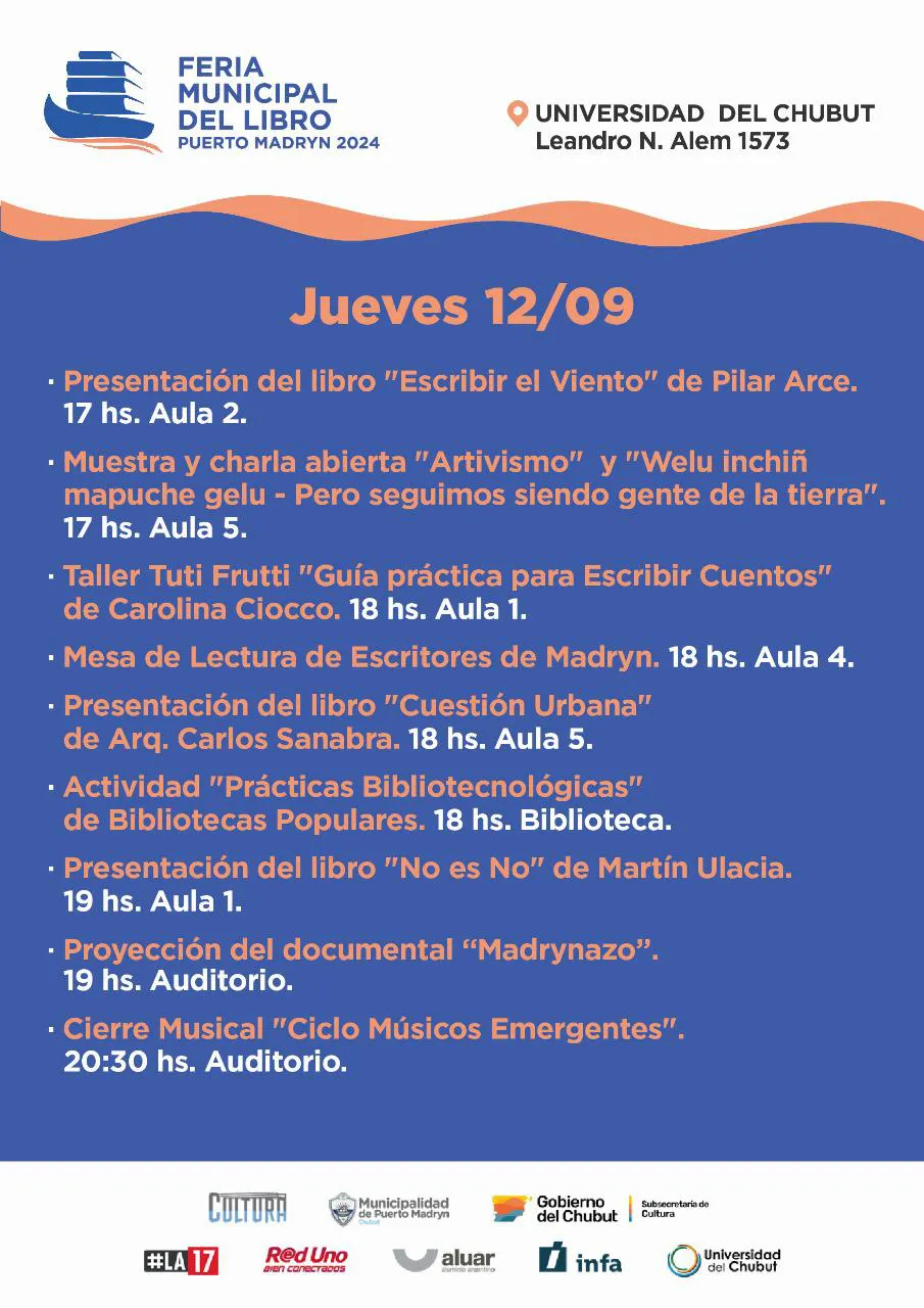 Feria del Libro de Puerto Madryn JUEVES I