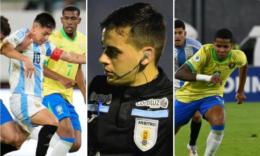 Argentina Brasil Sub20 y arbitro