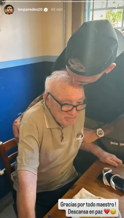 La despedida de Leandro Paredes a Ramón Maddoni.