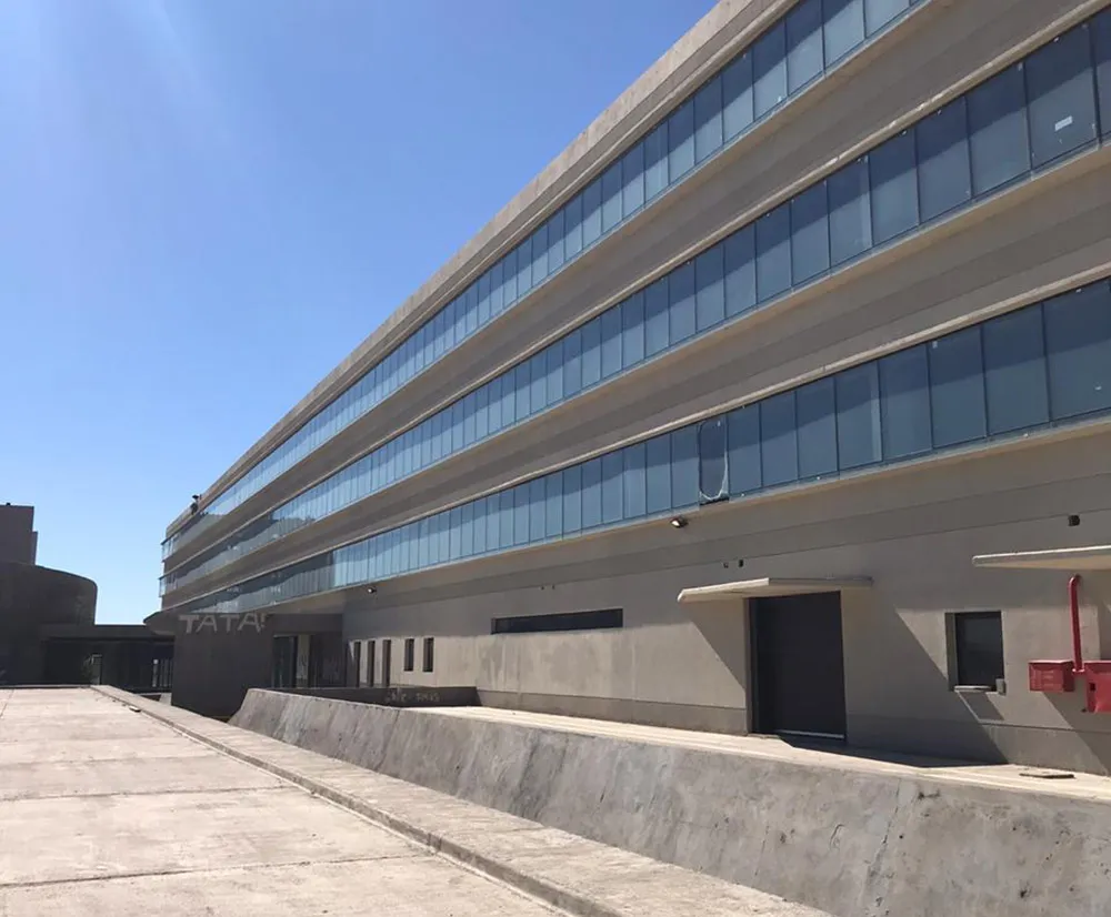 Fachada de la nueva ciudad judicial de Comodoro Rivadavia.