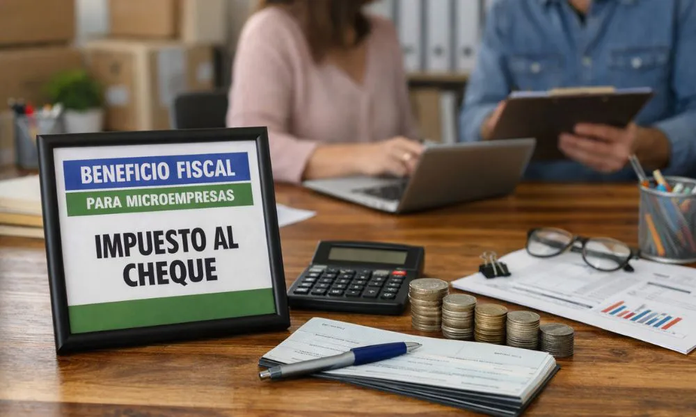 Beneficio para microempresas. Imagen creada con IA generativa por #LA17