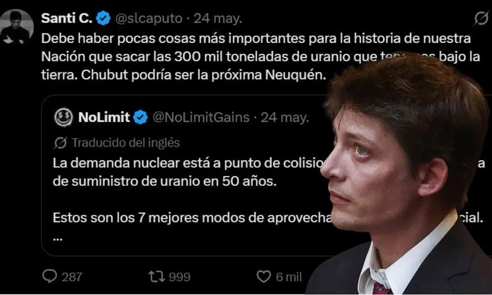Santiago Caputo pide por la minería en Chubut