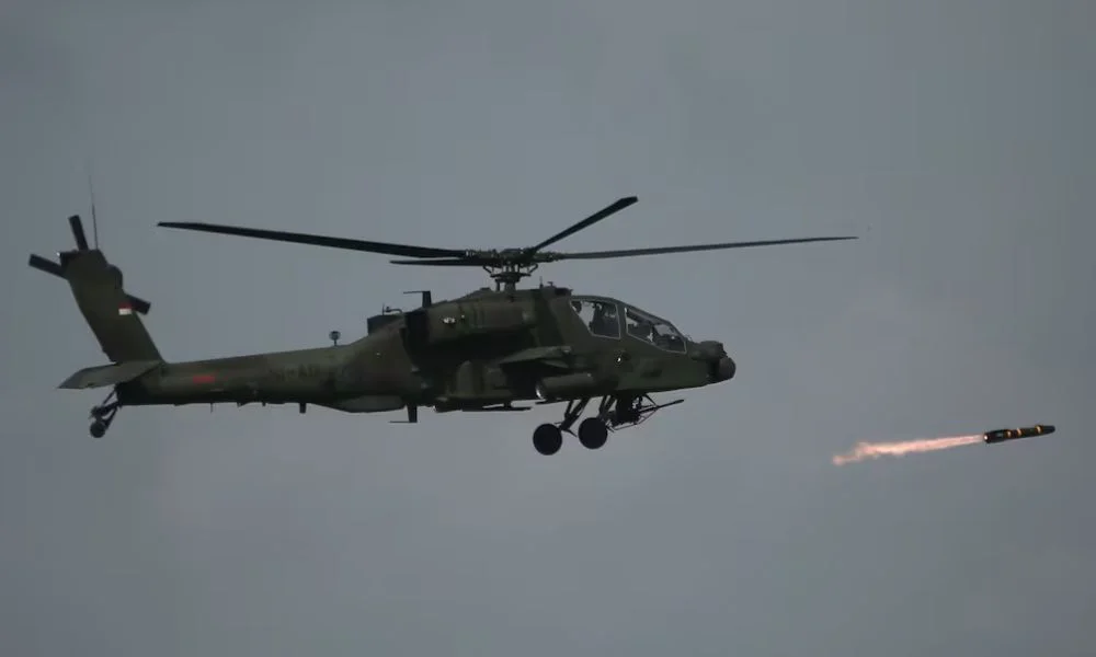 Helicóptero Apache de Estados Unidos. Foto AFP