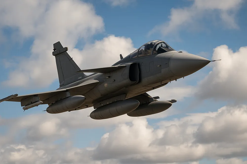 Avion Caza. Imagen generada con AI