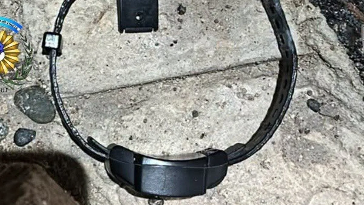 Tobillera electrónica rota