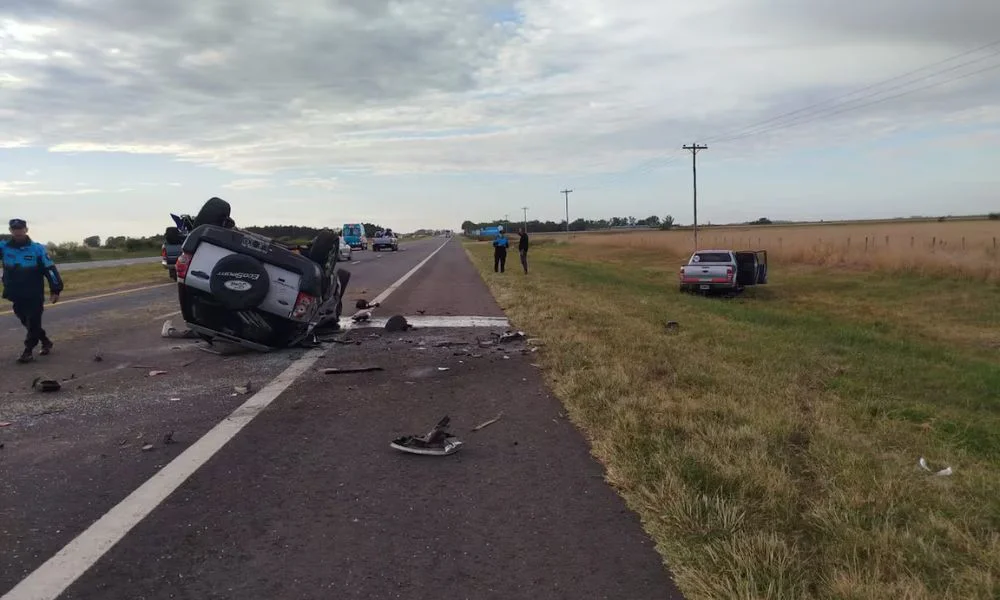 Choque frontal en Ruta 2