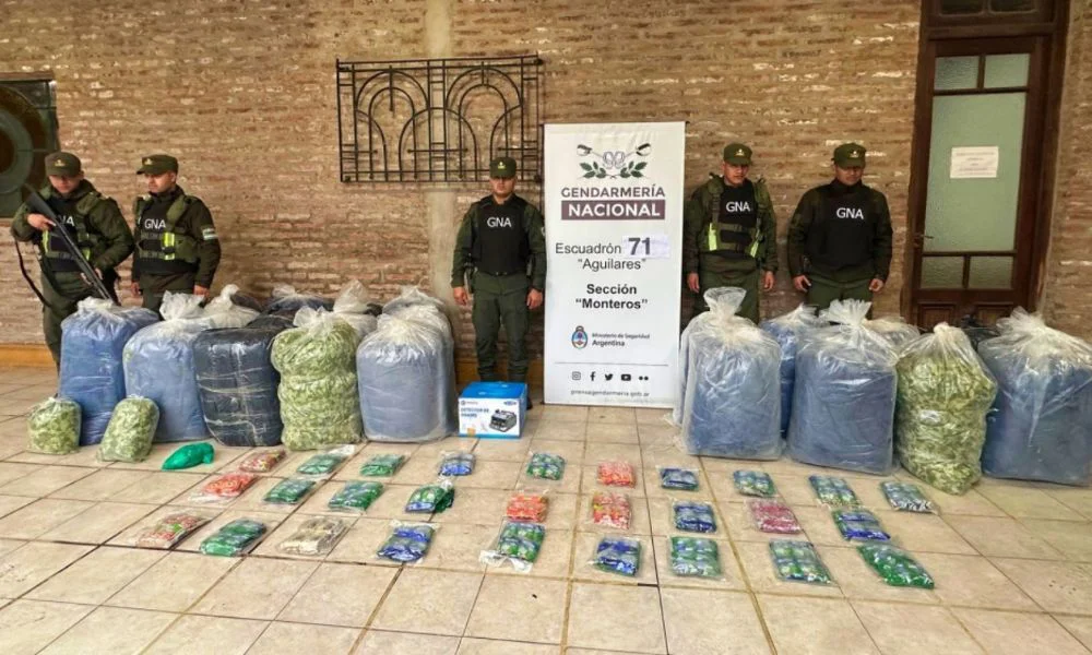 Chocaron al escapar de un gendarme con 457 kilos de coca