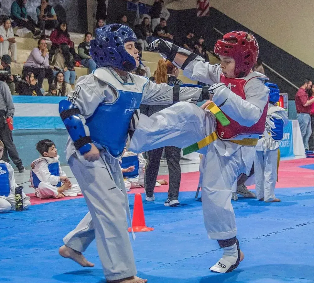 Taekwondo en Madryn pura acción