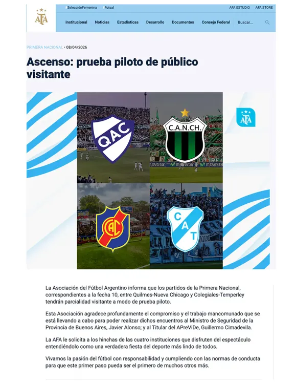 Vuelven las hinchadas