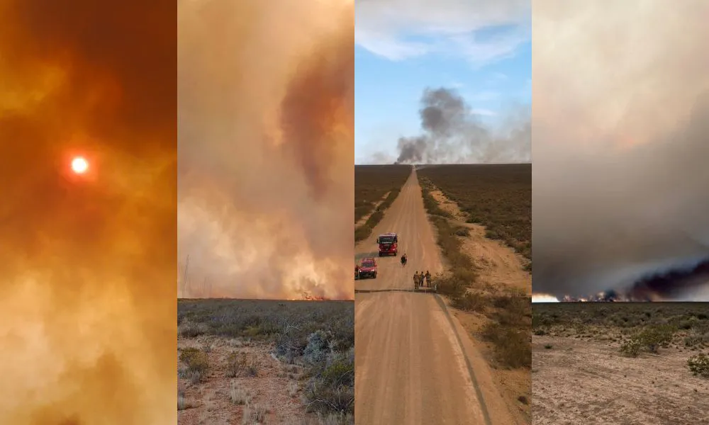 Incendio al norte de Trelew día jueves