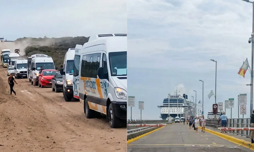 Turistas de cruceros en Chubut