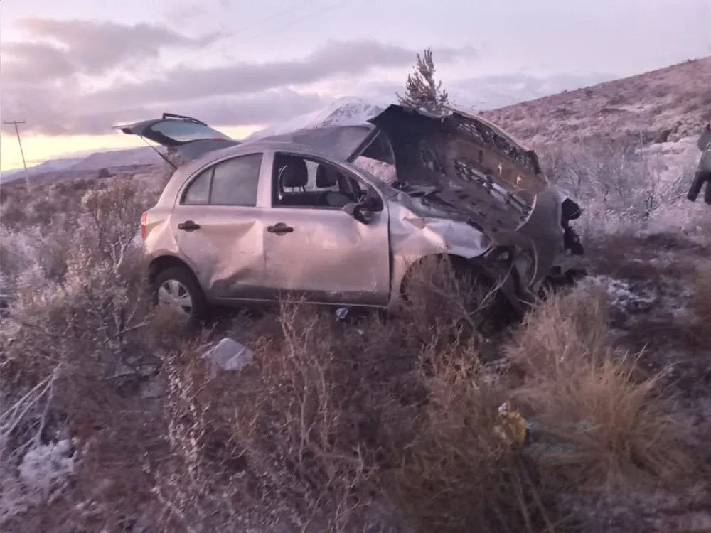 Vuelco. pareja chilenos ruta 40 1