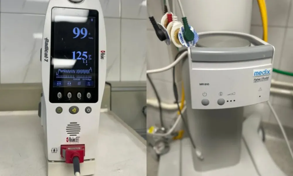 equipos neonatales del hospital público, en una clínica privada